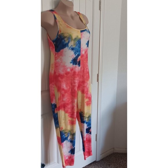 Tie-Dye Sleeveless Jumpsuit By Shein Curve 2XL - Picture 3 of 6